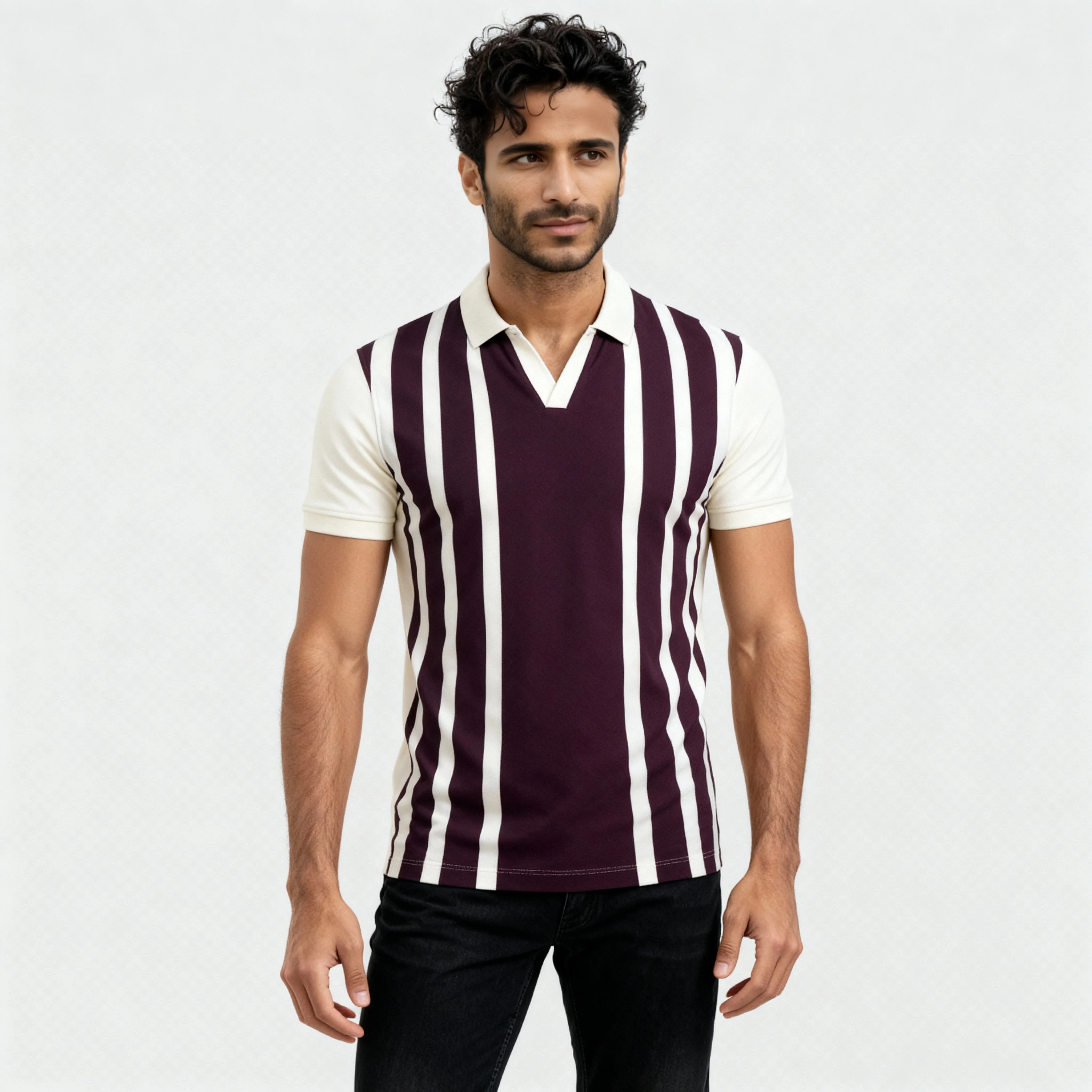 Striped University Polo T-Shirt - Image 5