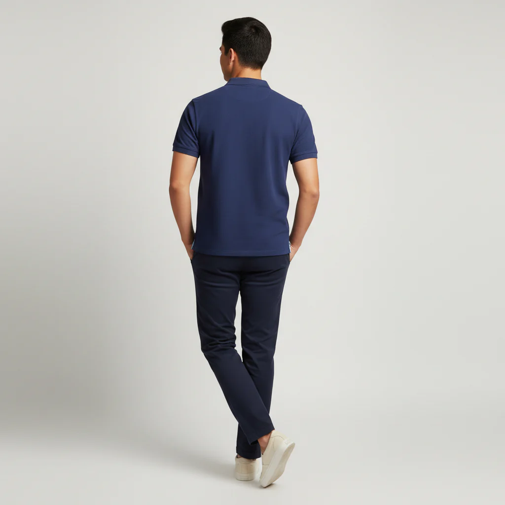 Striped University Polo T-Shirt - Image 3