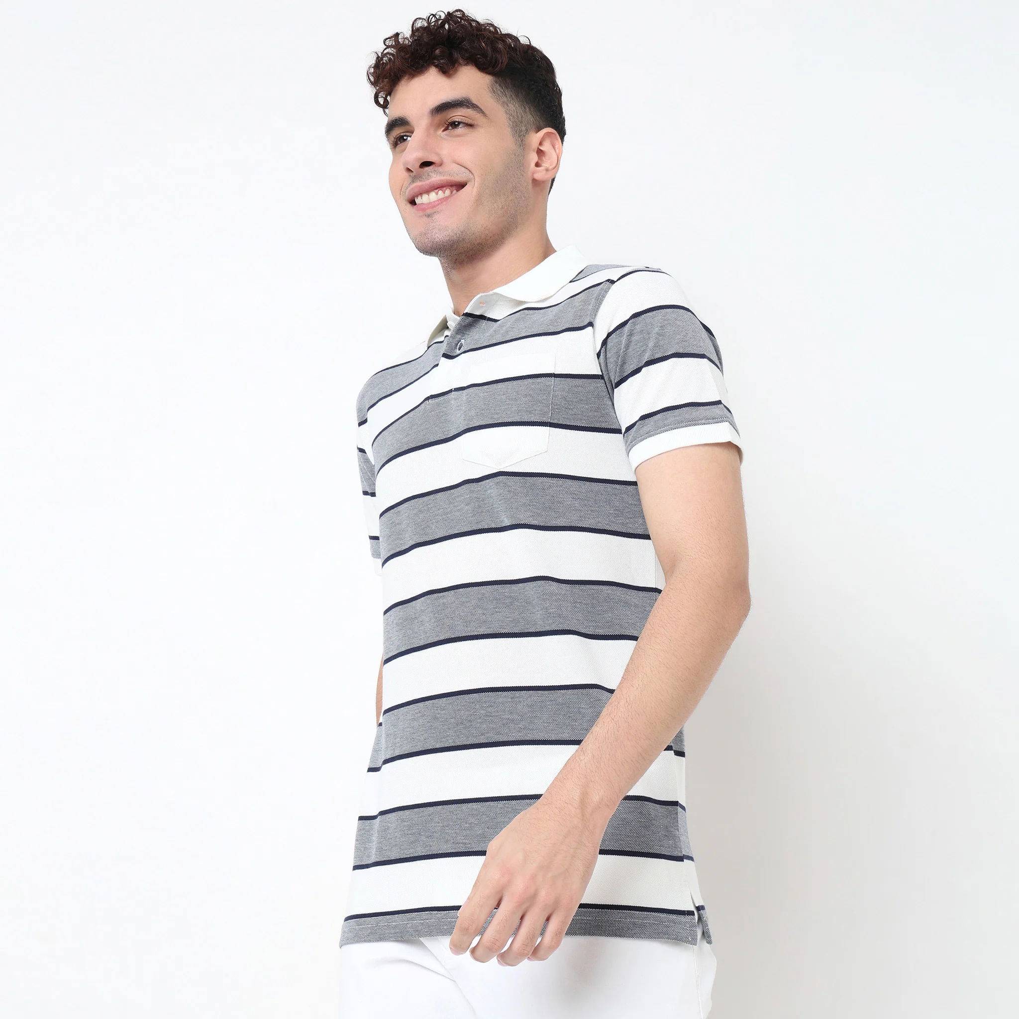 Striped Weekend Polo T-Shirt - Image 5