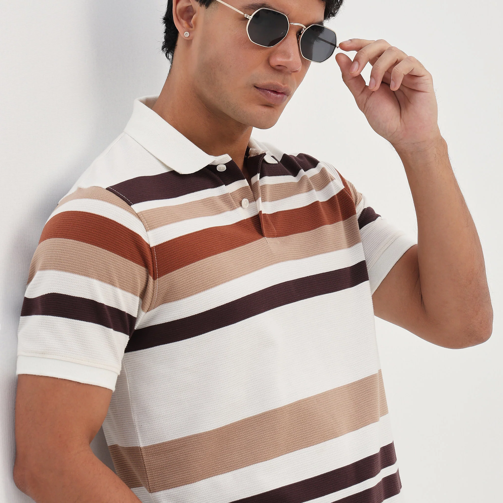 Striped Weekend Polo T-Shirt - Image 4