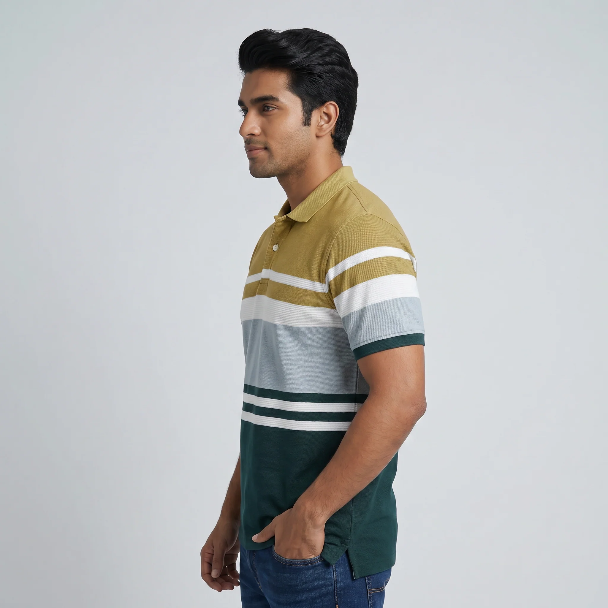 Striped Weekend Polo T-Shirt - Image 2