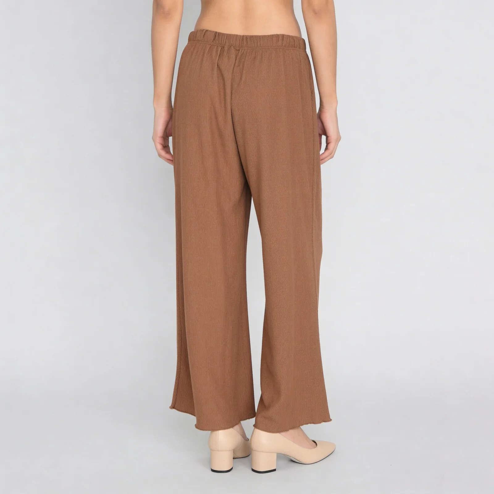 Structured Ankle Length High Rise Palazzos - Image 3