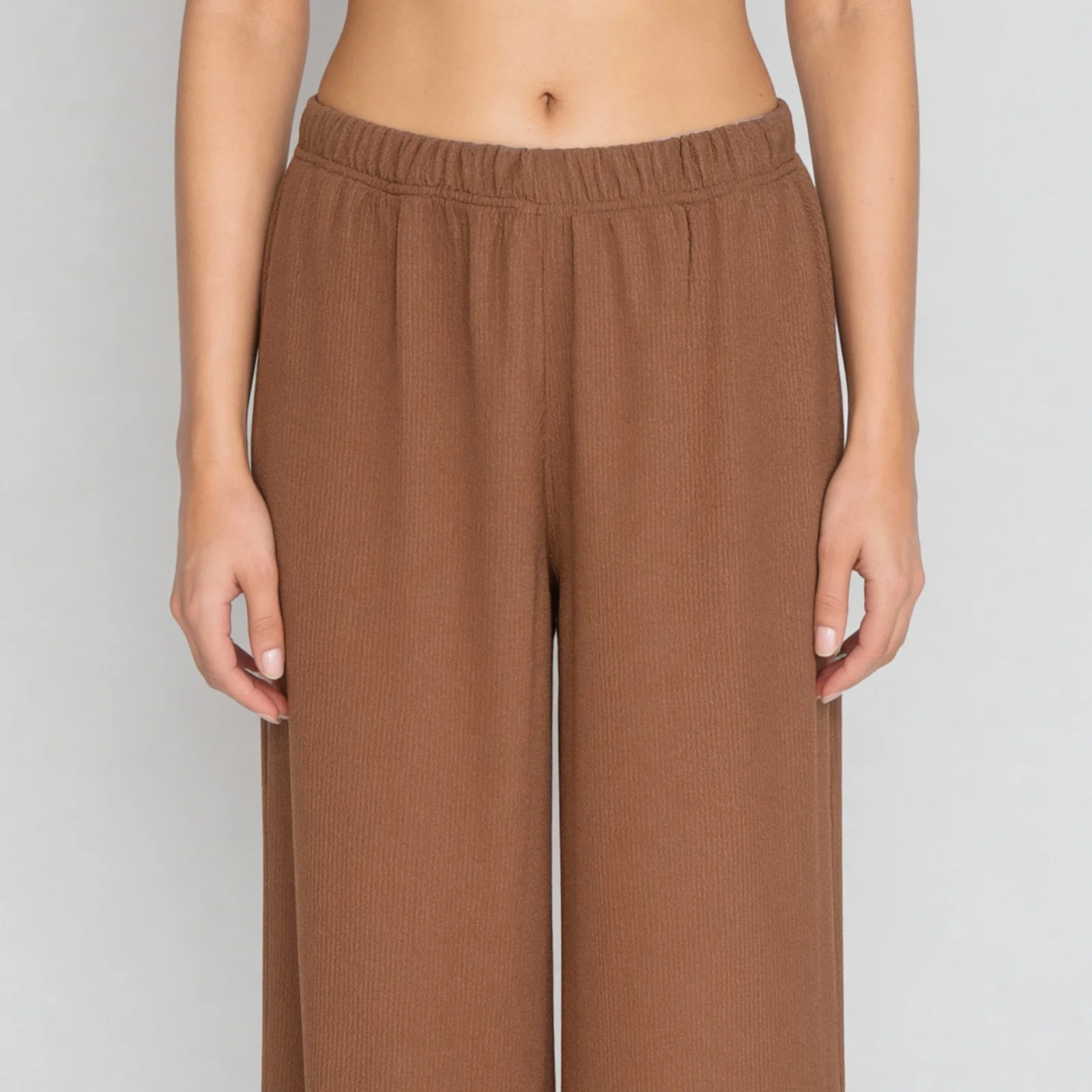 Structured Ankle Length High Rise Palazzos - Image 4