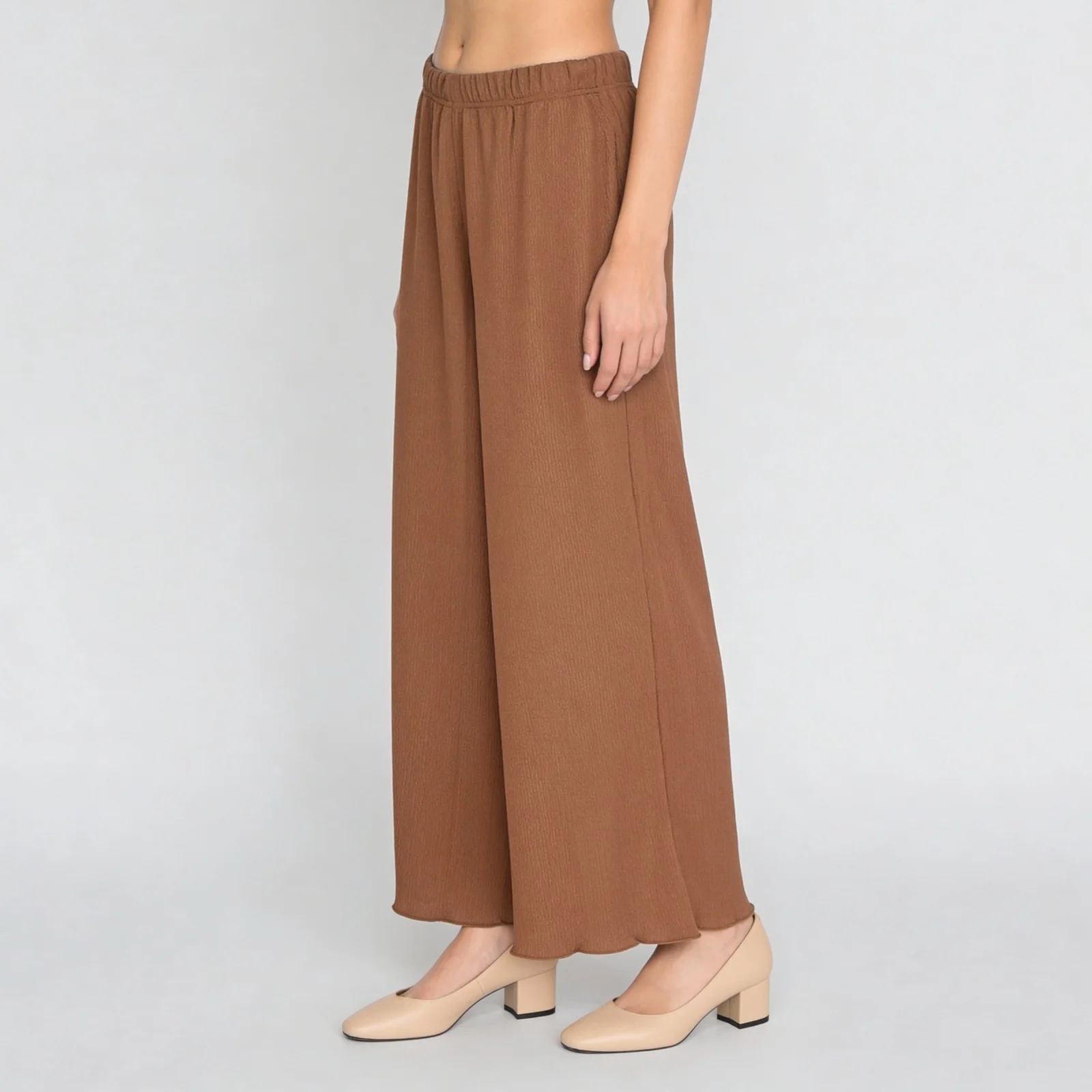 Structured Ankle Length High Rise Palazzos - Image 5