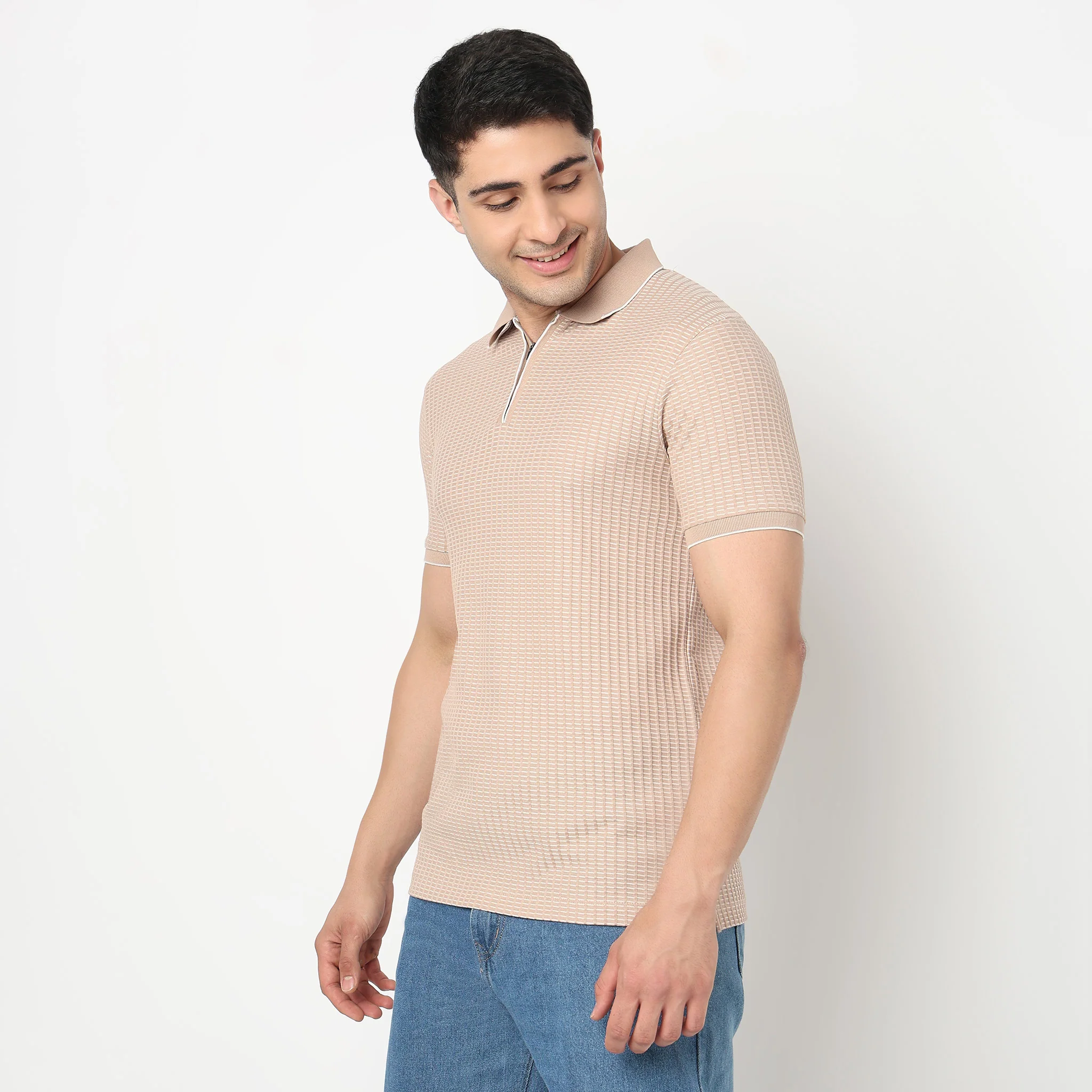 Structured Aviator Polo T-Shirt - Image 10