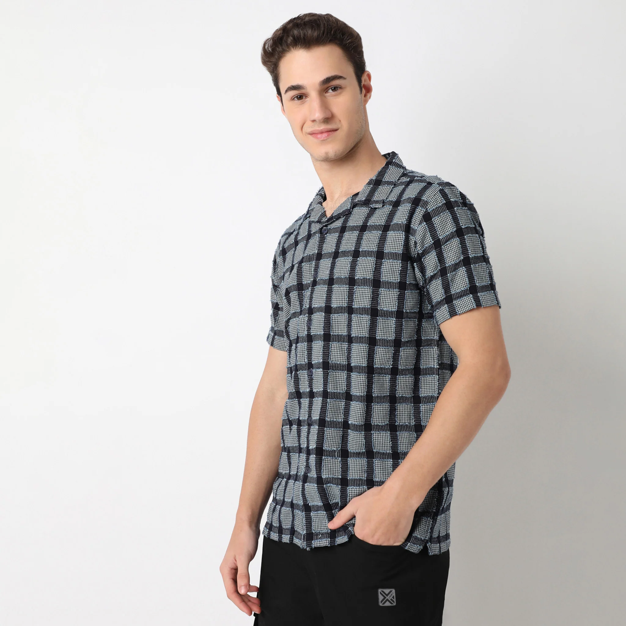 Mood Shirt?? Structured Fabric, Camp Collar Half Sleeve - Image 5