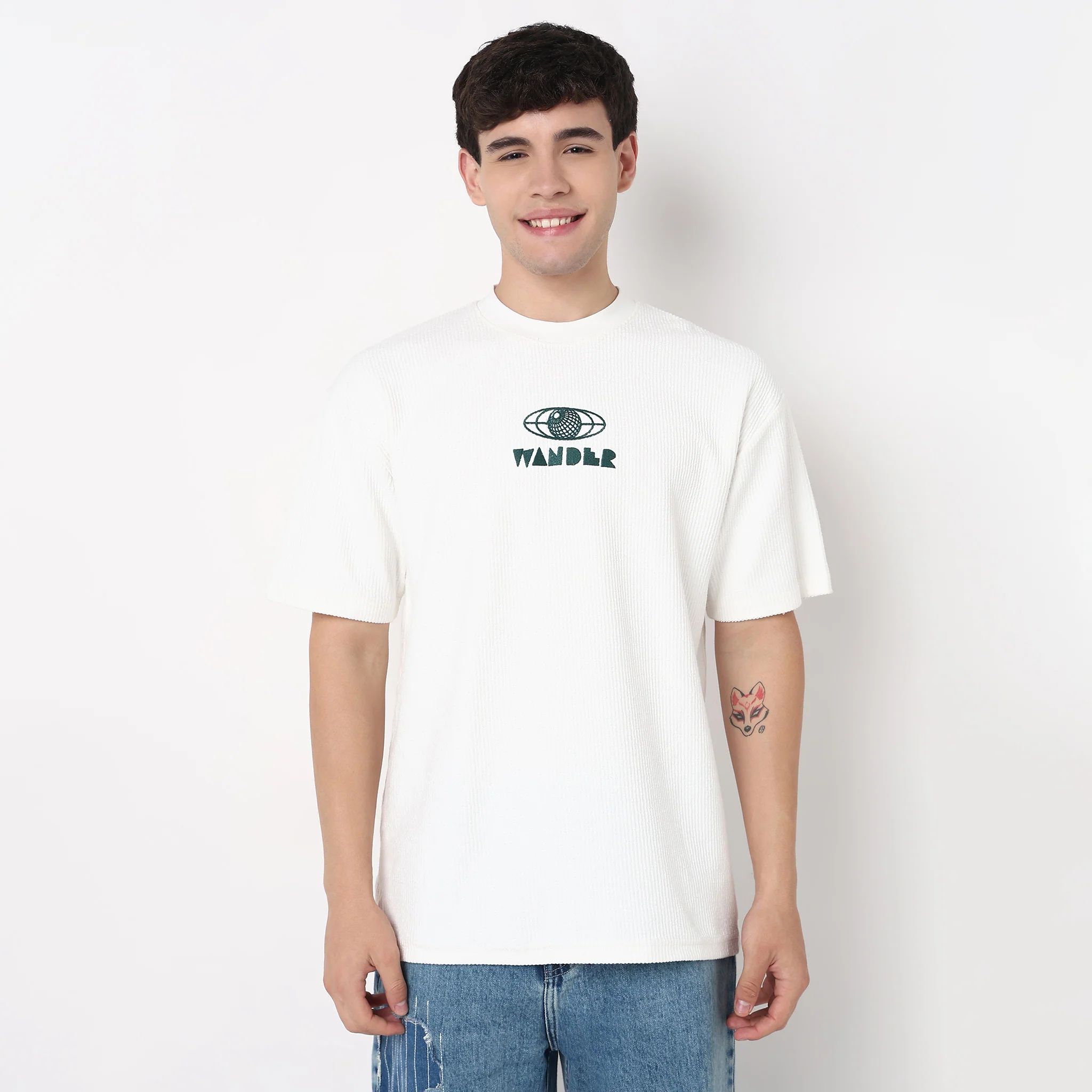 Structured Crew Neck Oversize Ranger Tee - Image 4