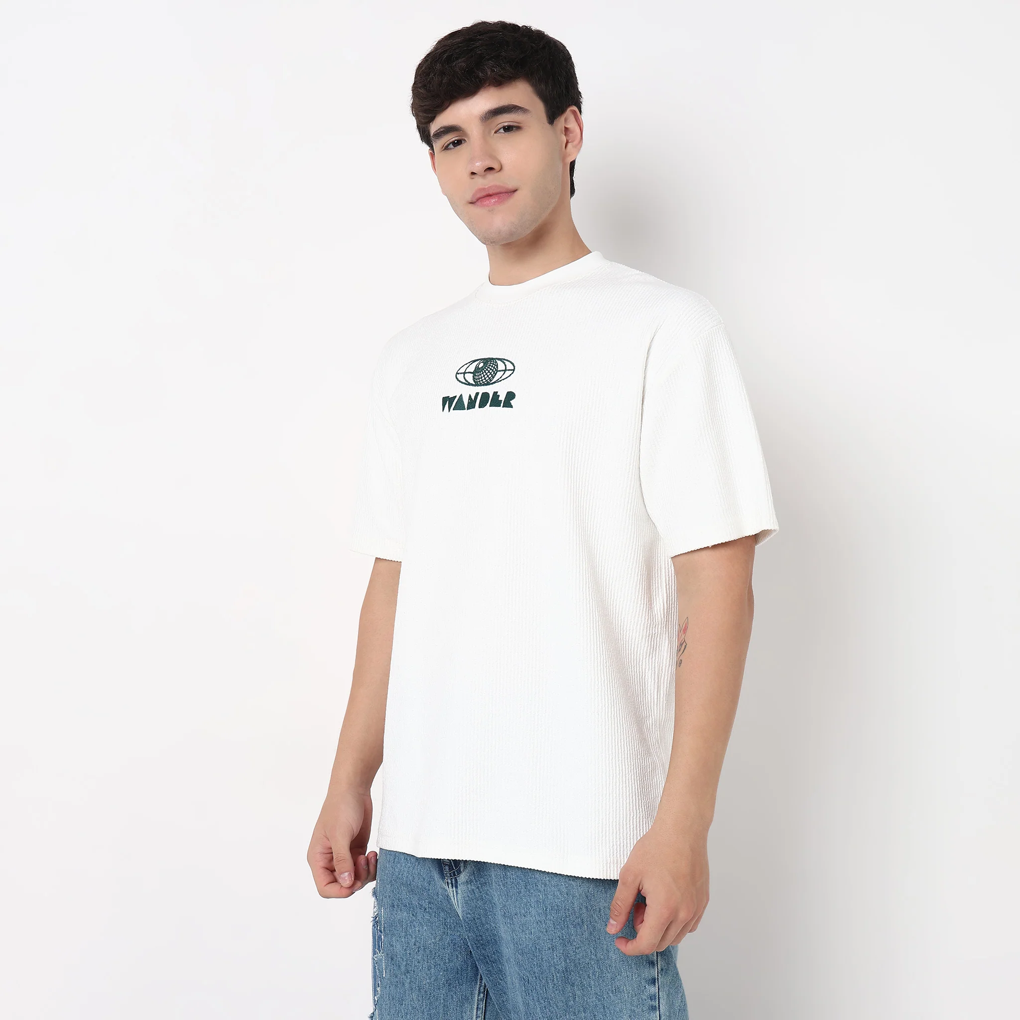 Structured Crew Neck Oversize Ranger Tee - Image 7