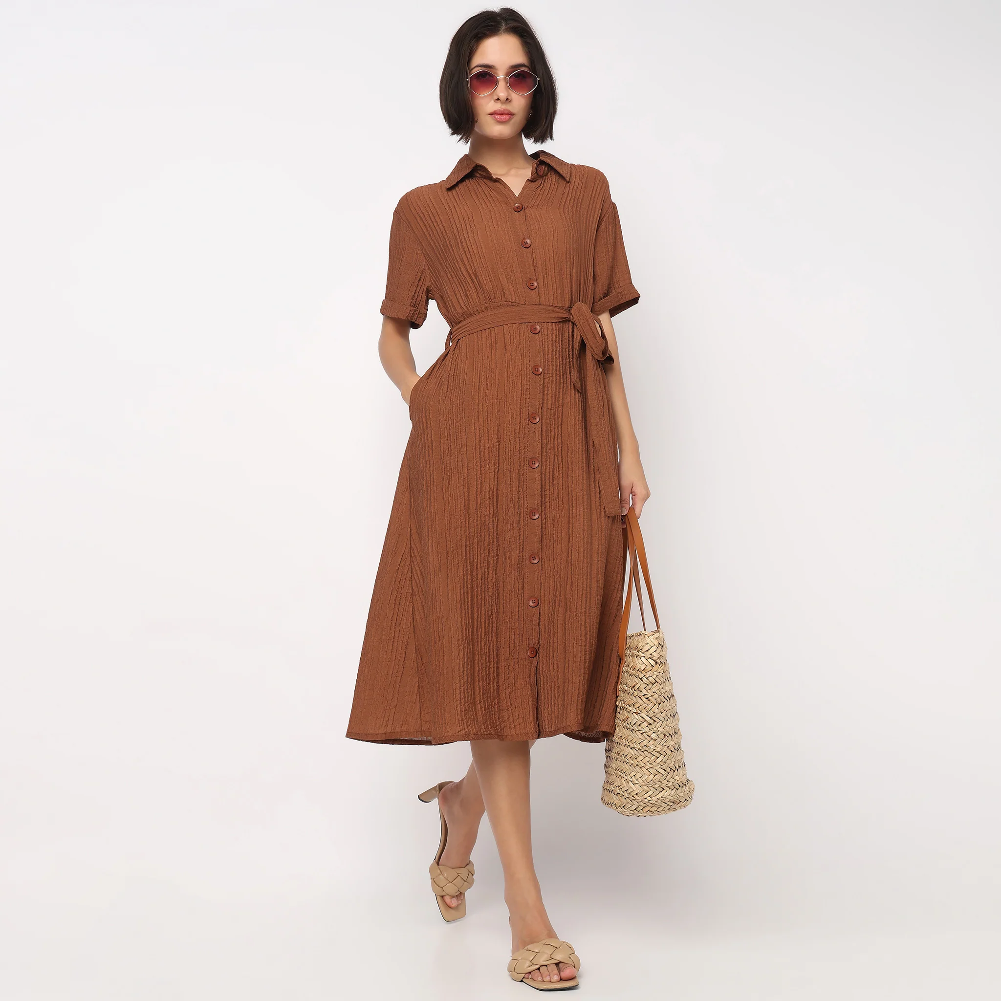 Structured Flared Dress