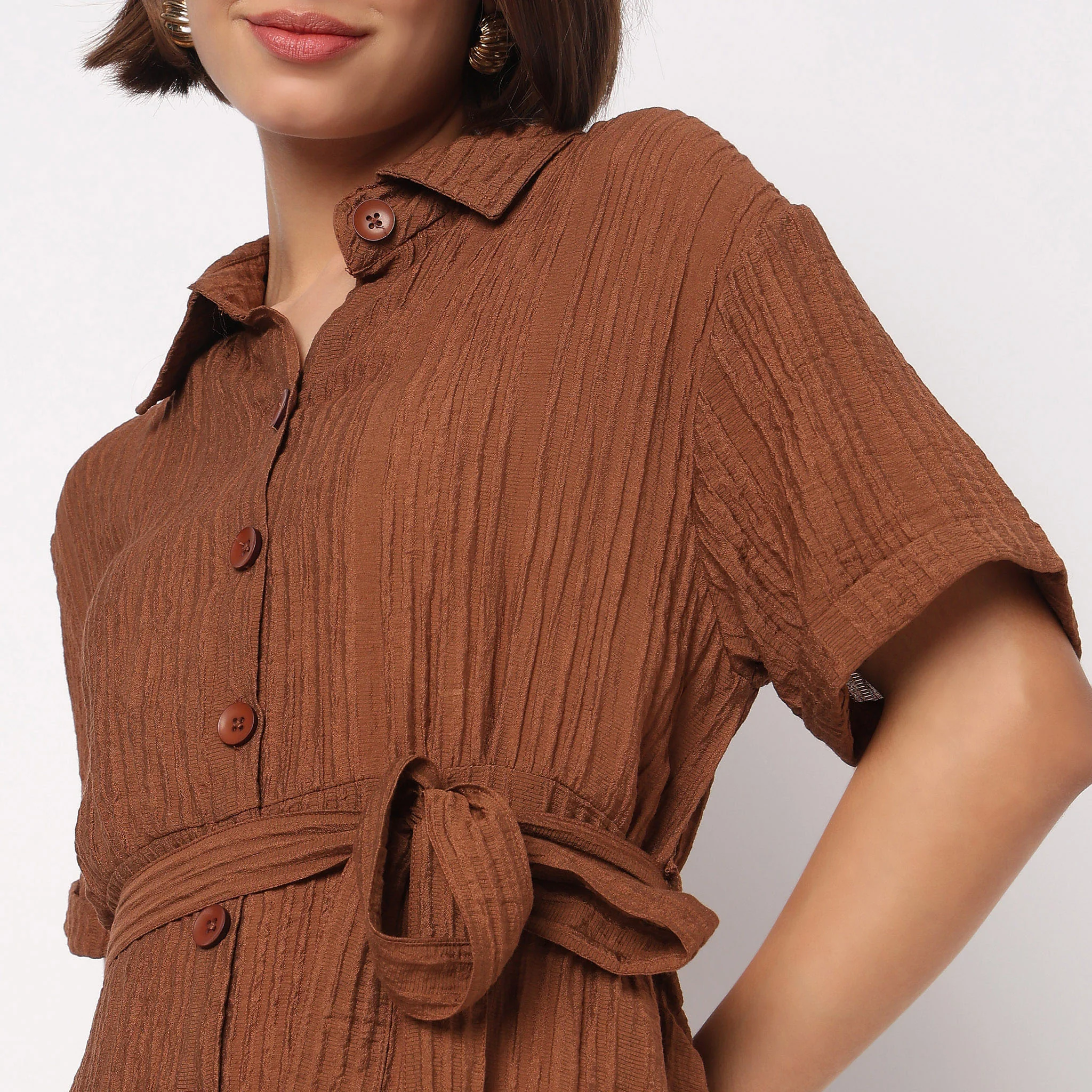 Structured Flared Dress - Image 4