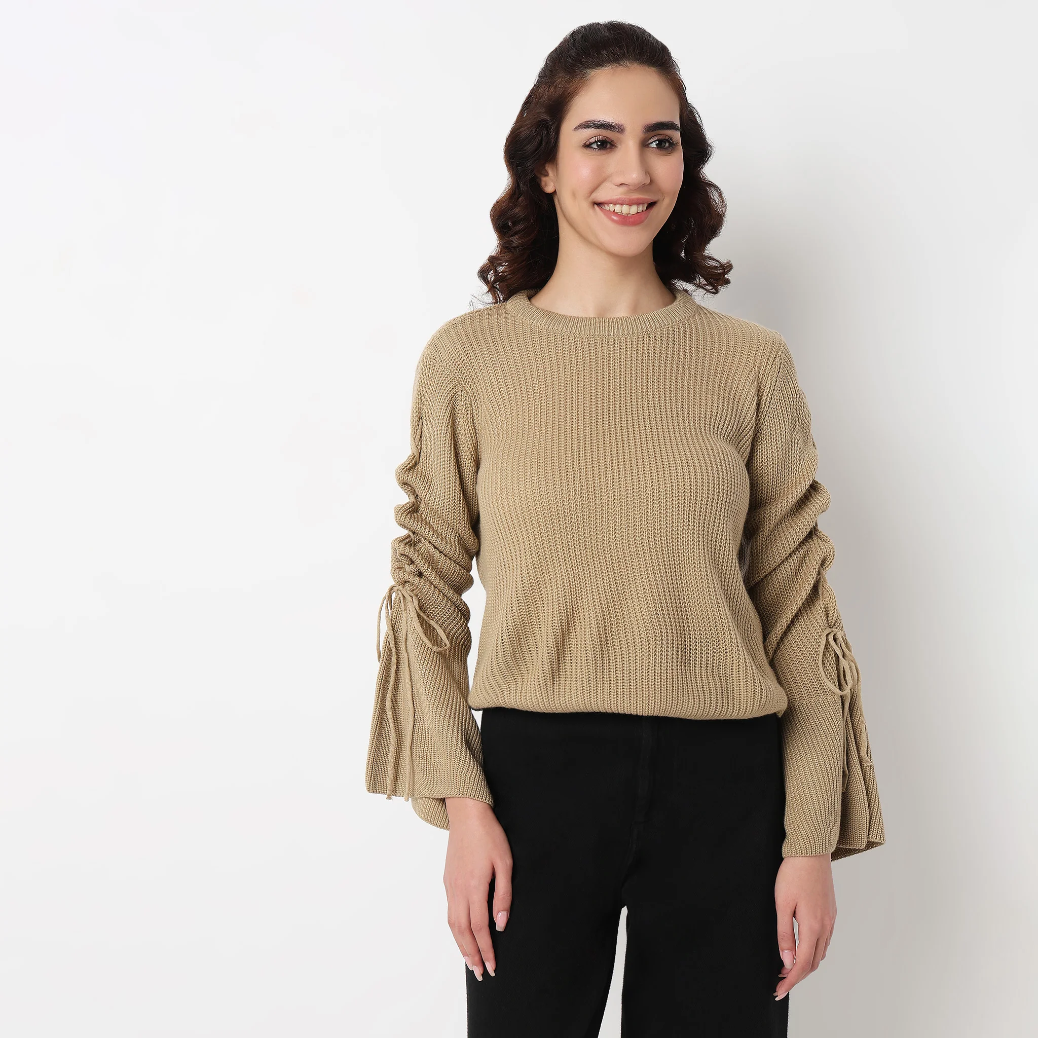 Structured Flatknit Top Sweater - Image 2