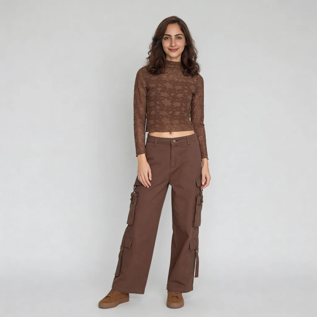 Structured High Neck Slim Fit Top