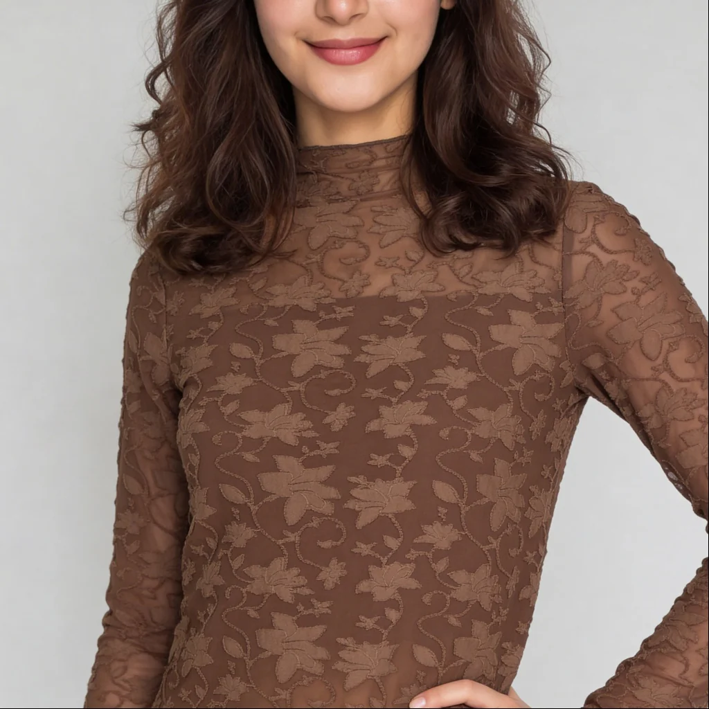Structured High Neck Slim Fit Top - Image 4