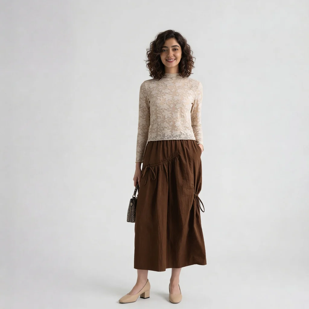 Structured High Neck Slim Fit Top - Image 6