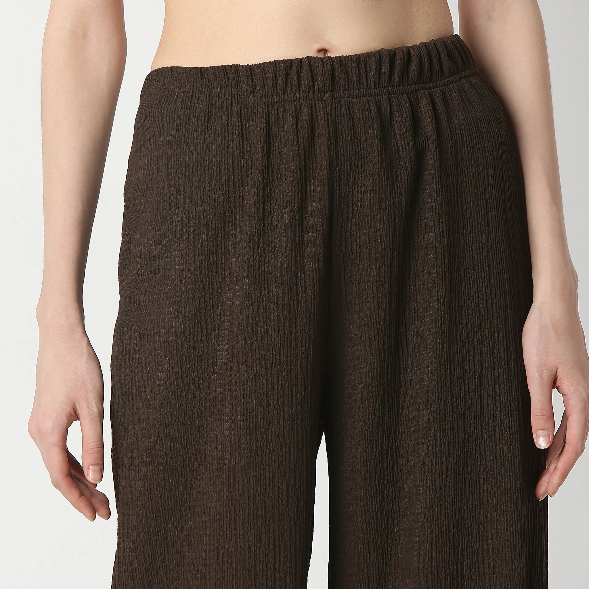 Structured Straight High Rise Palazzos - Image 9