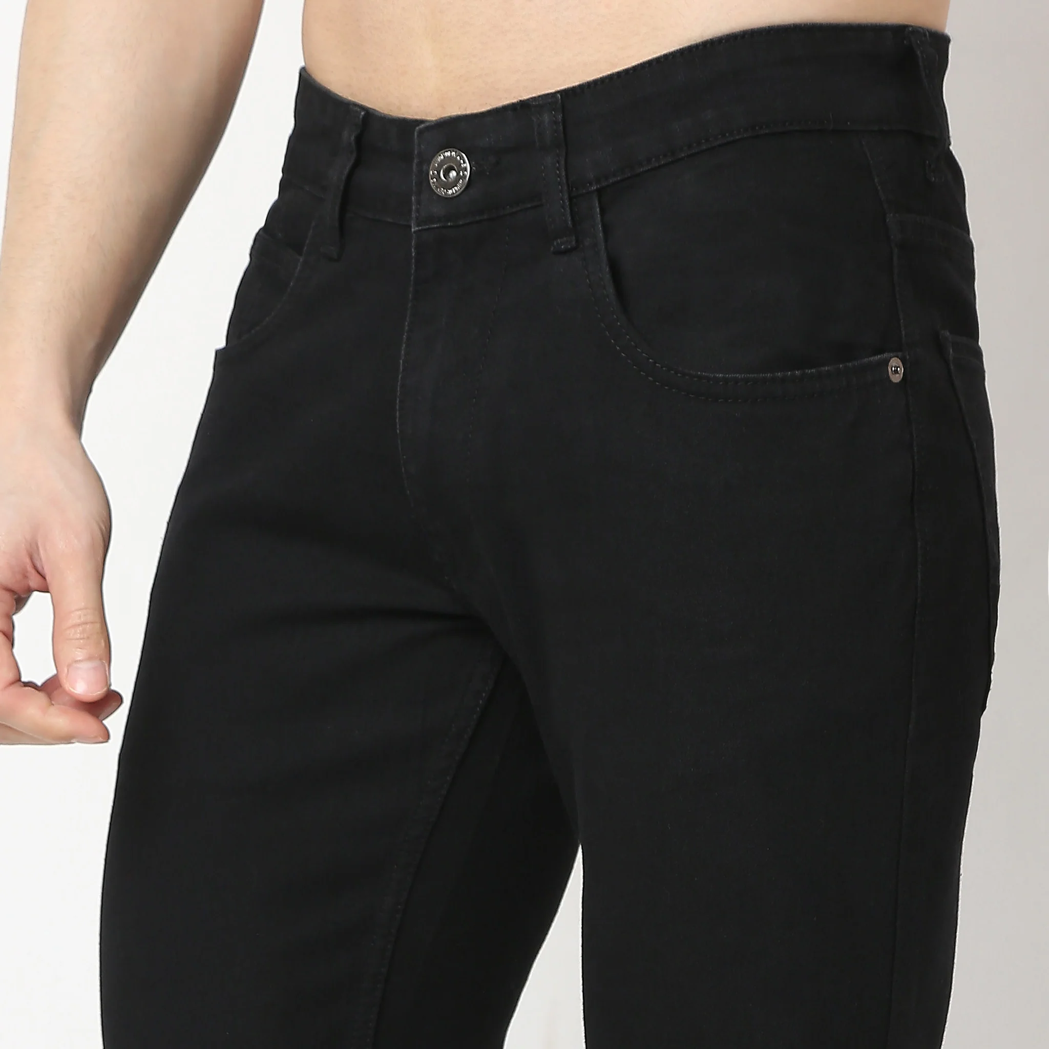 Tapered Fit Cropped Length Jeans - Image 4