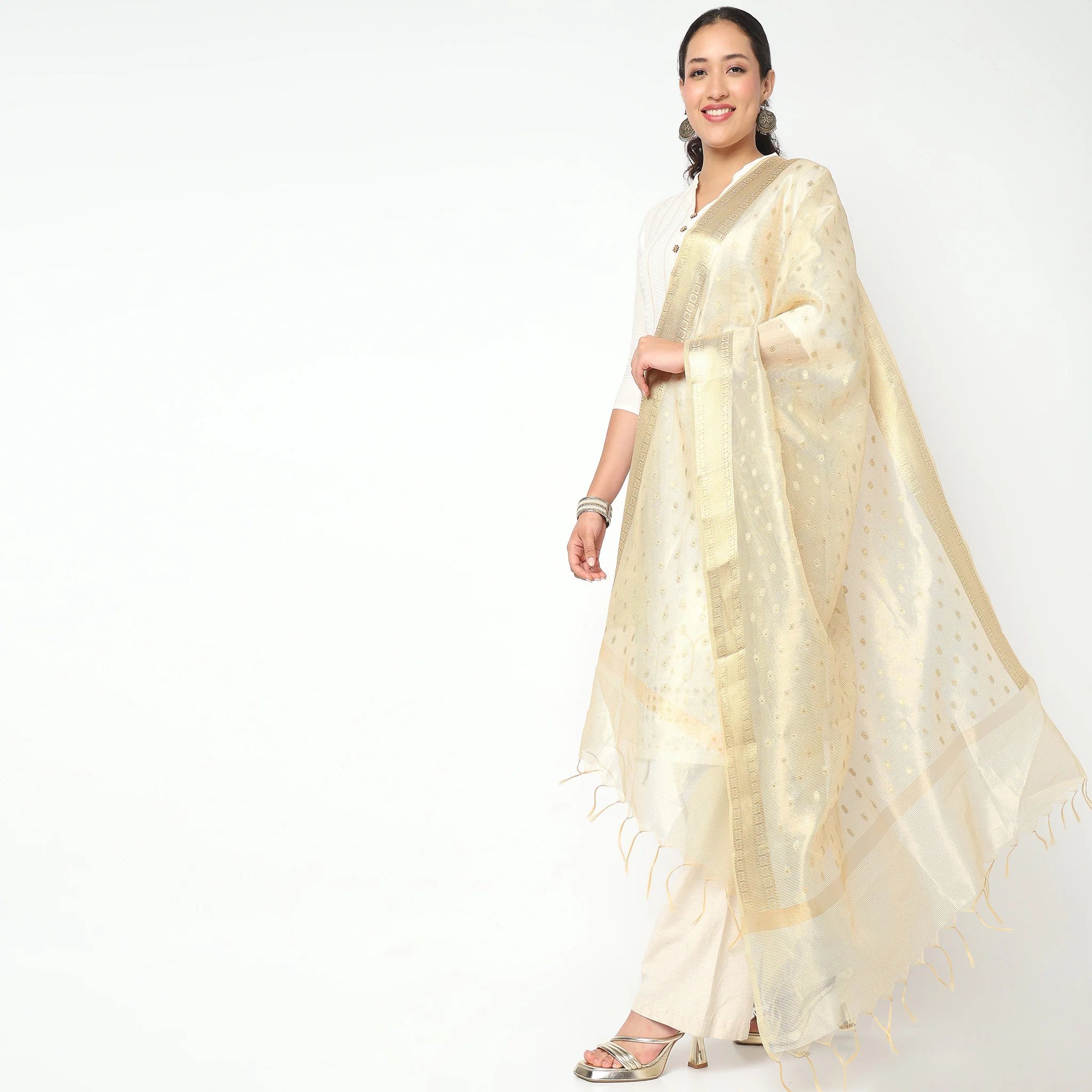 Tissue Jacquard Dupatta