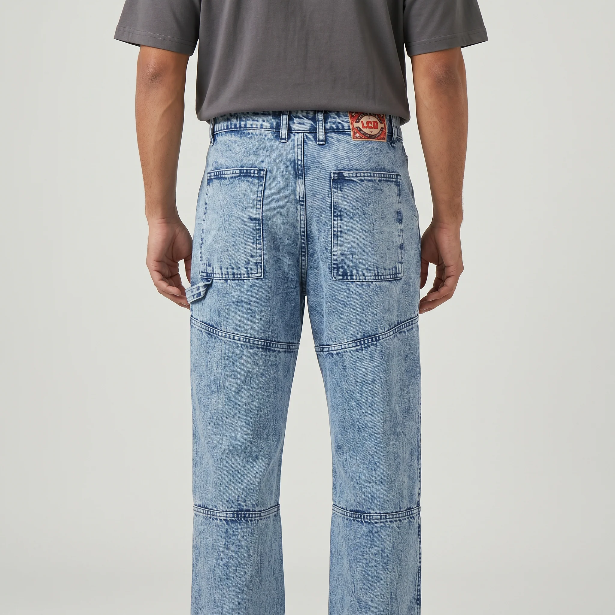 Baggy Fit Stone Wash Jeans - Image 3