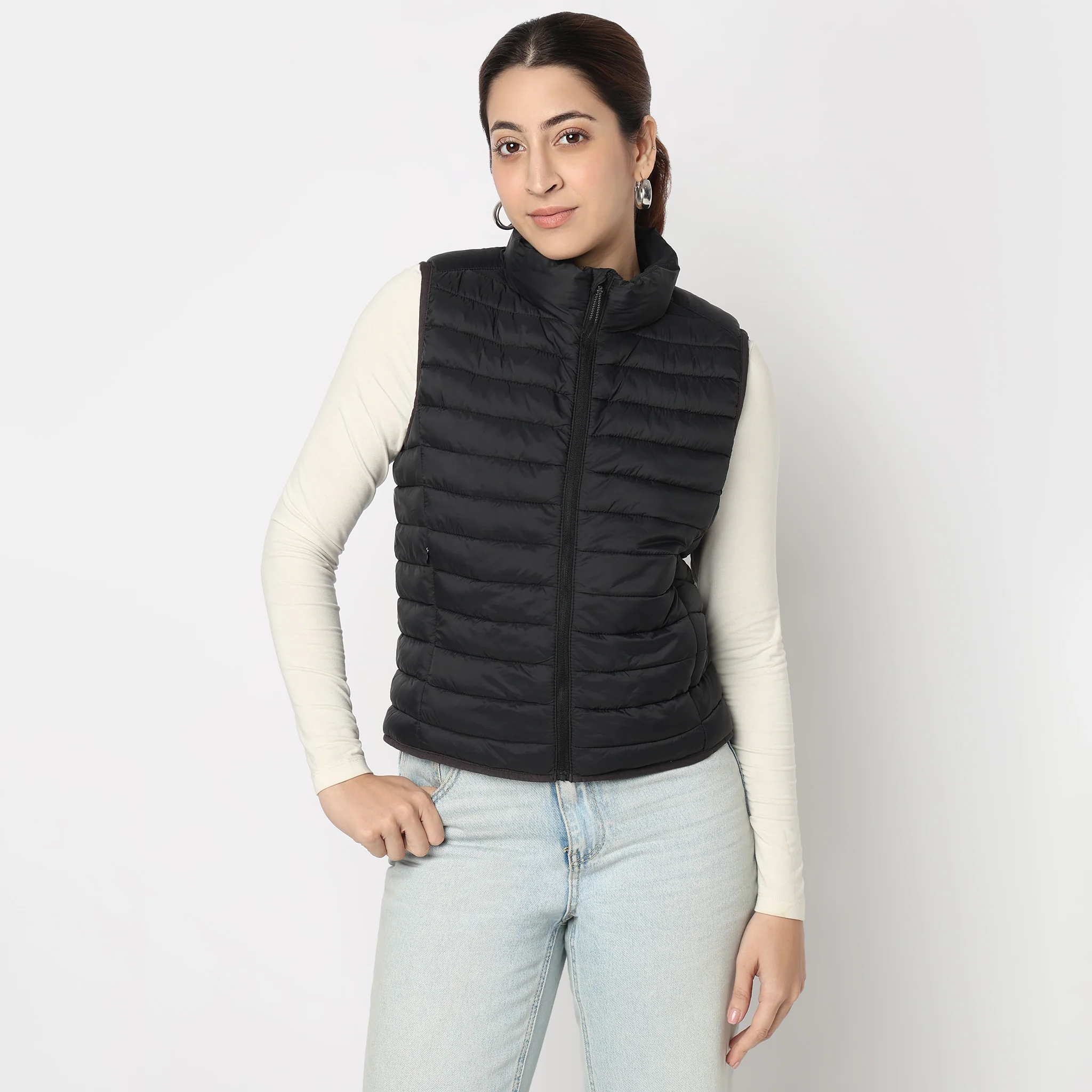 Heat-X UltraPuff Sleeveless Puffer Gilet (Jacket) - Water Repellant Fabric with Zippered Hand Pockets - Image 2
