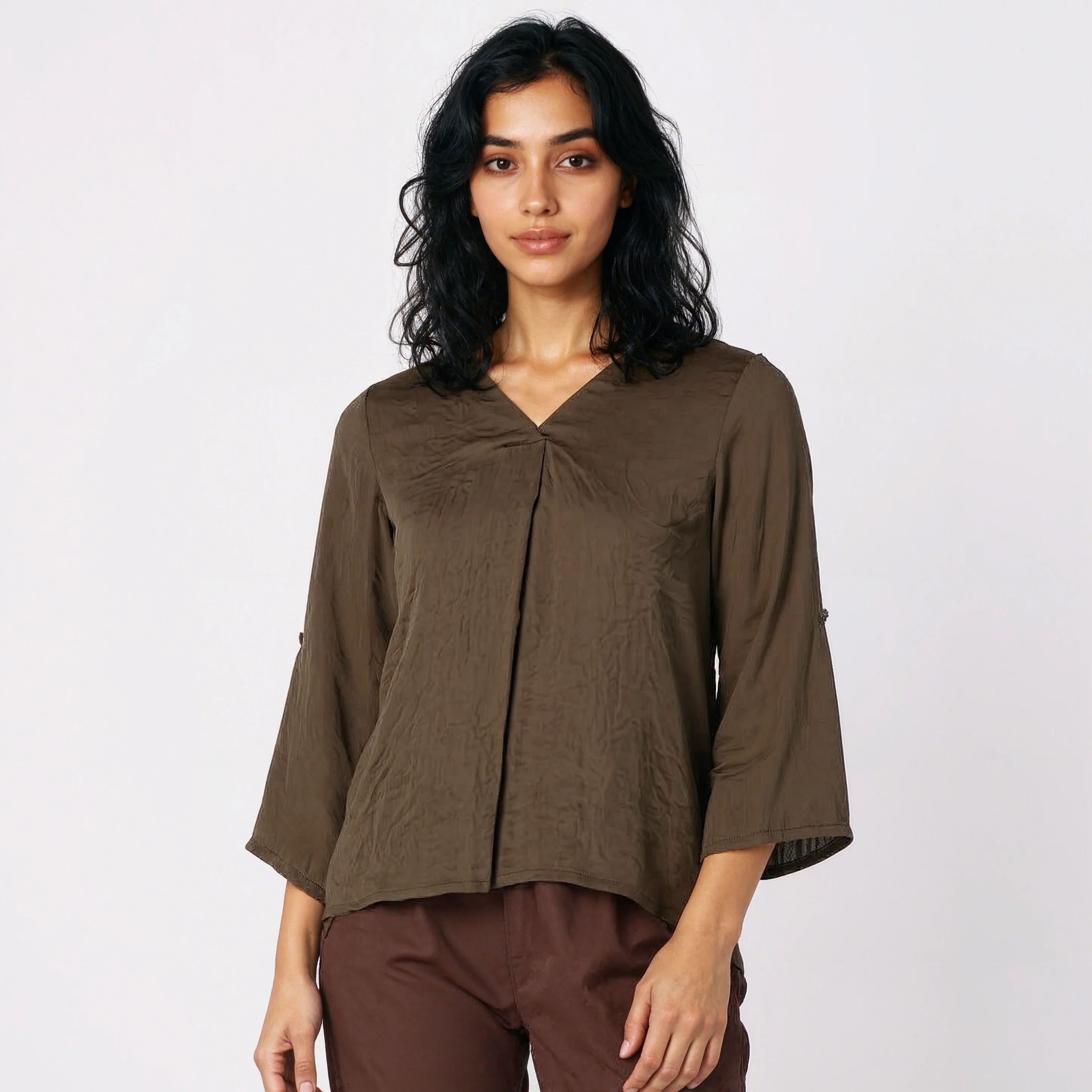 V-Neck Solid Top - Image 7