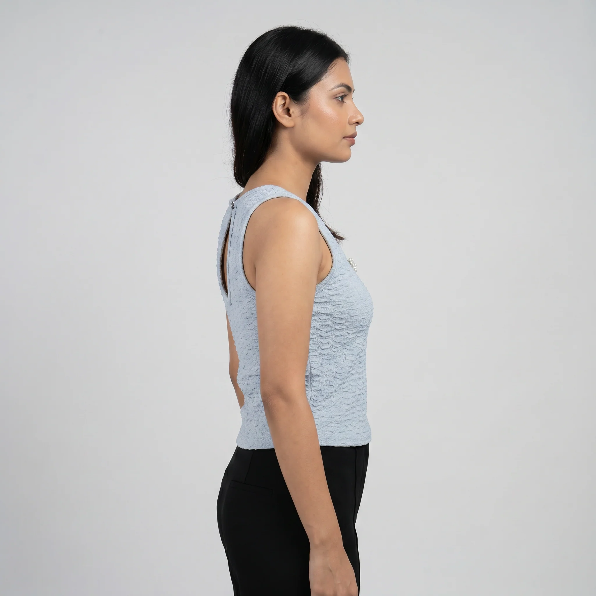 V-Neck Slim Fit Crop Top - Image 2