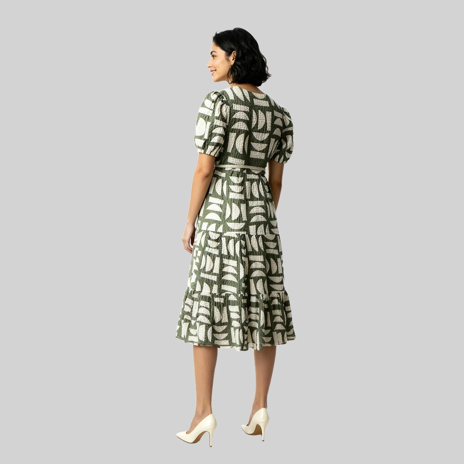 V-Neck Tiered Dress - Image 3