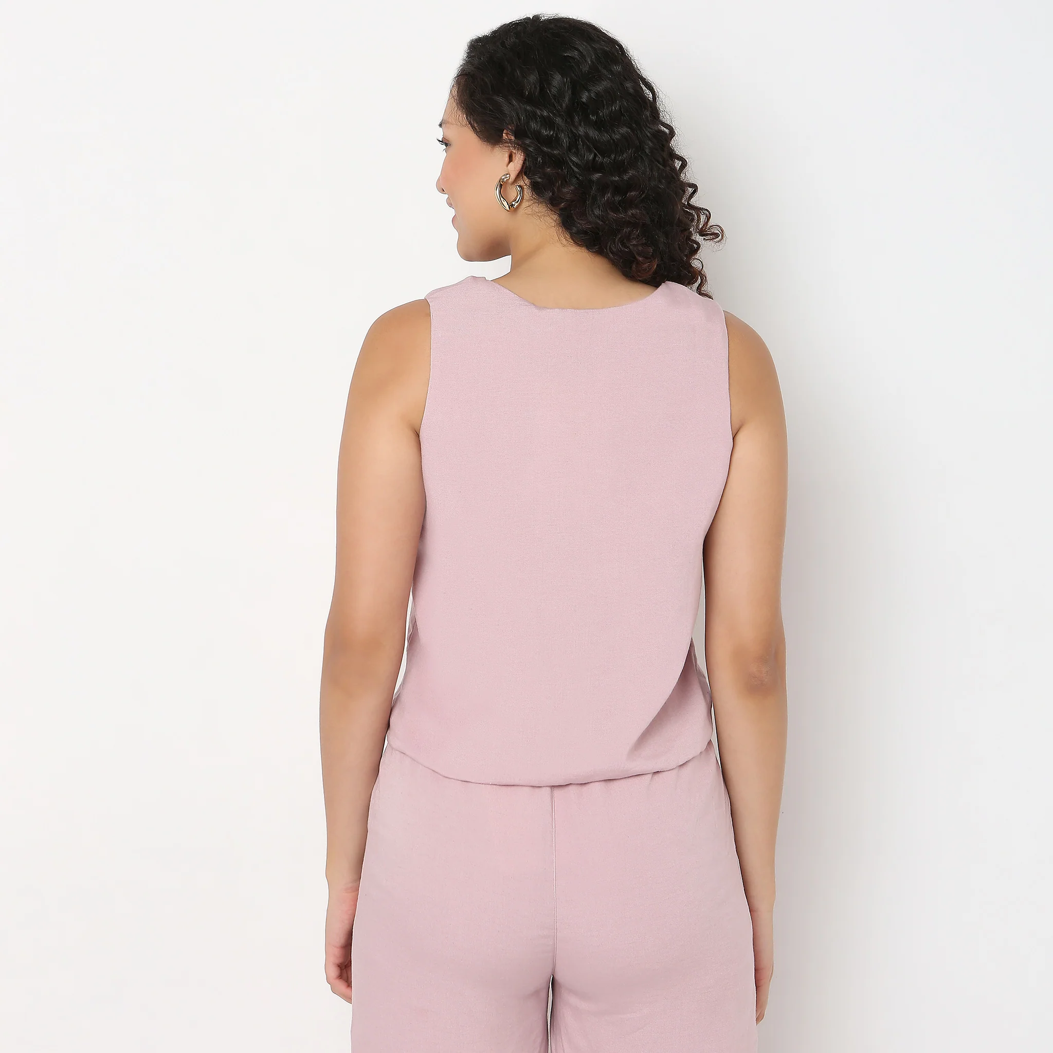 V-Neck Top With Front Tie-Up Detail - Image 8