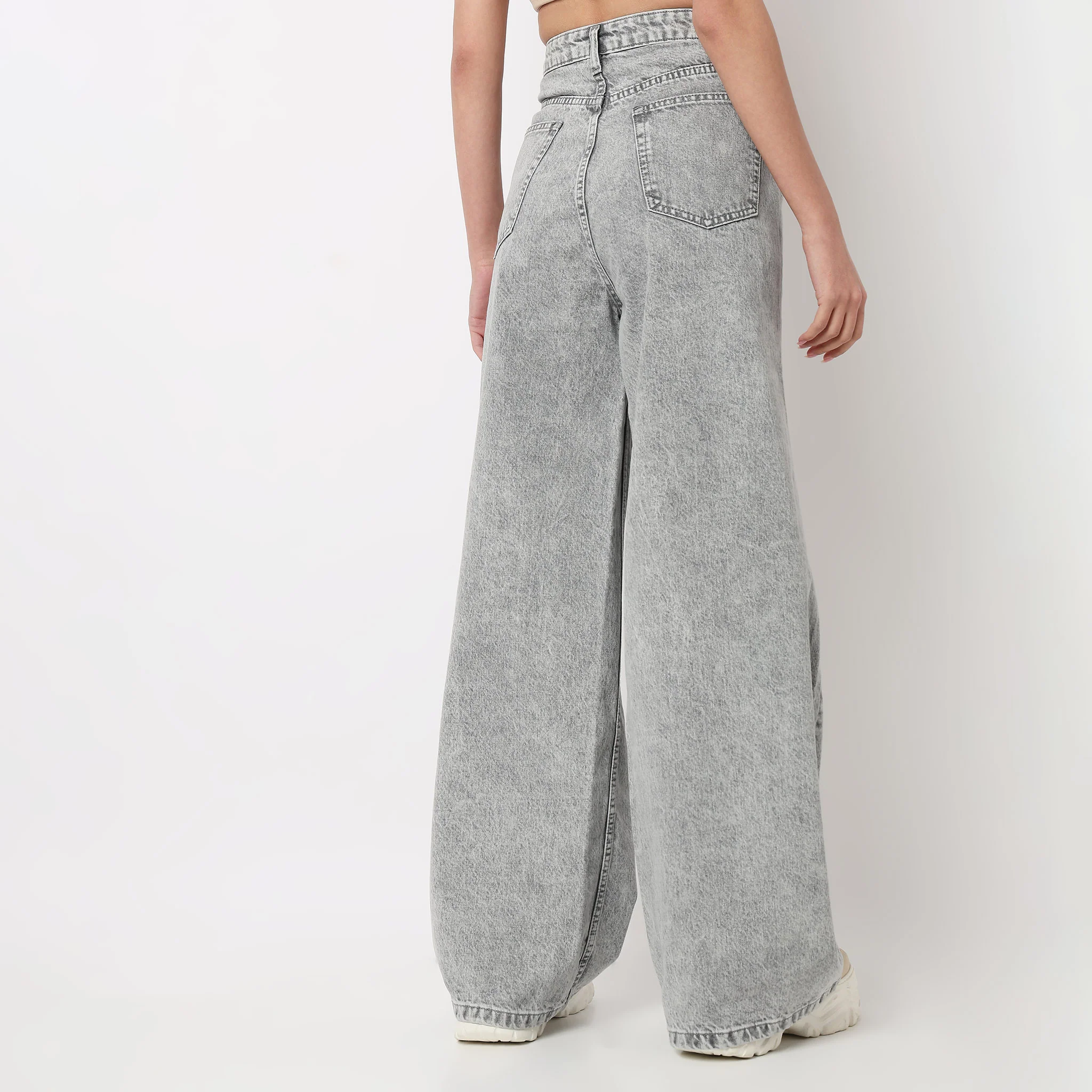 Wide Leg 5 Pocket High Rise Jeans - Image 3