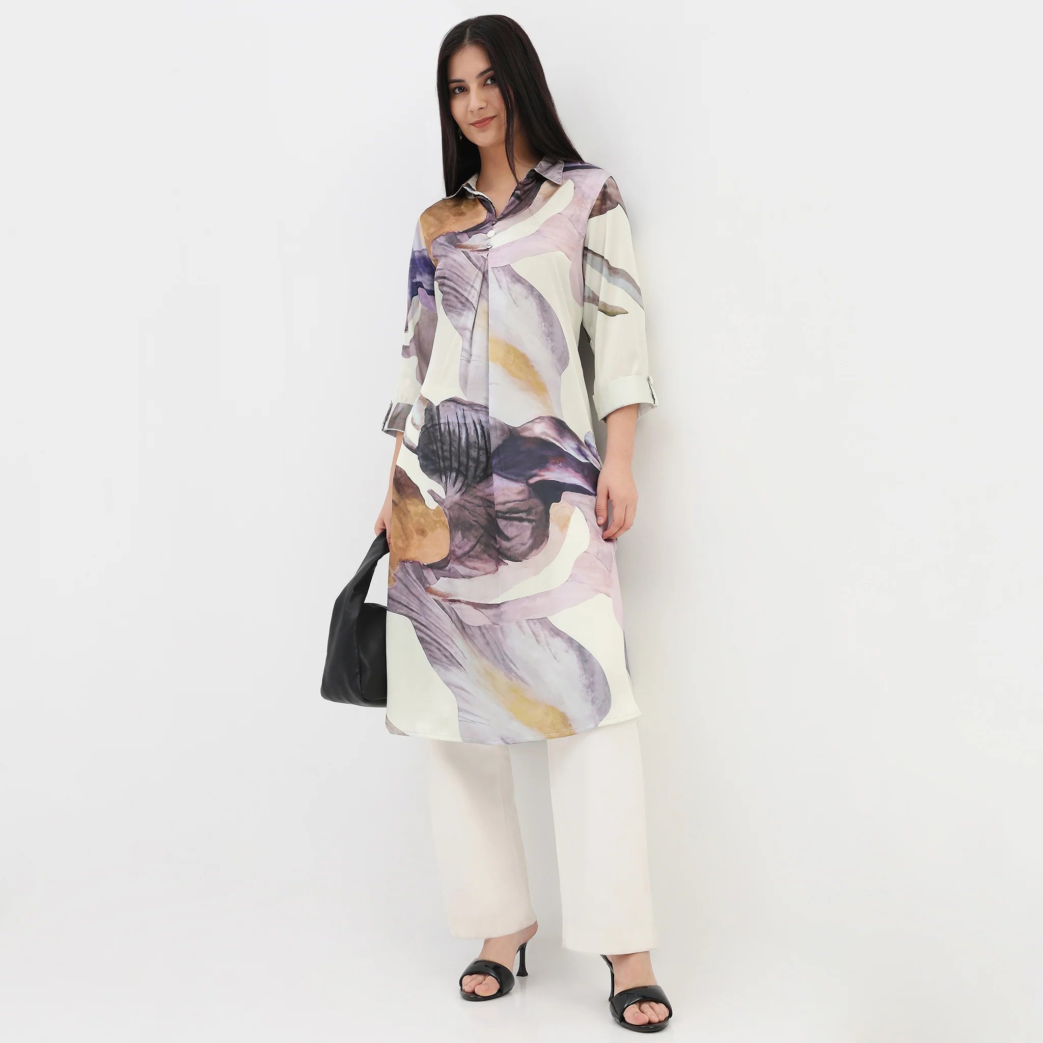 Woven Printed A-Line Kurta