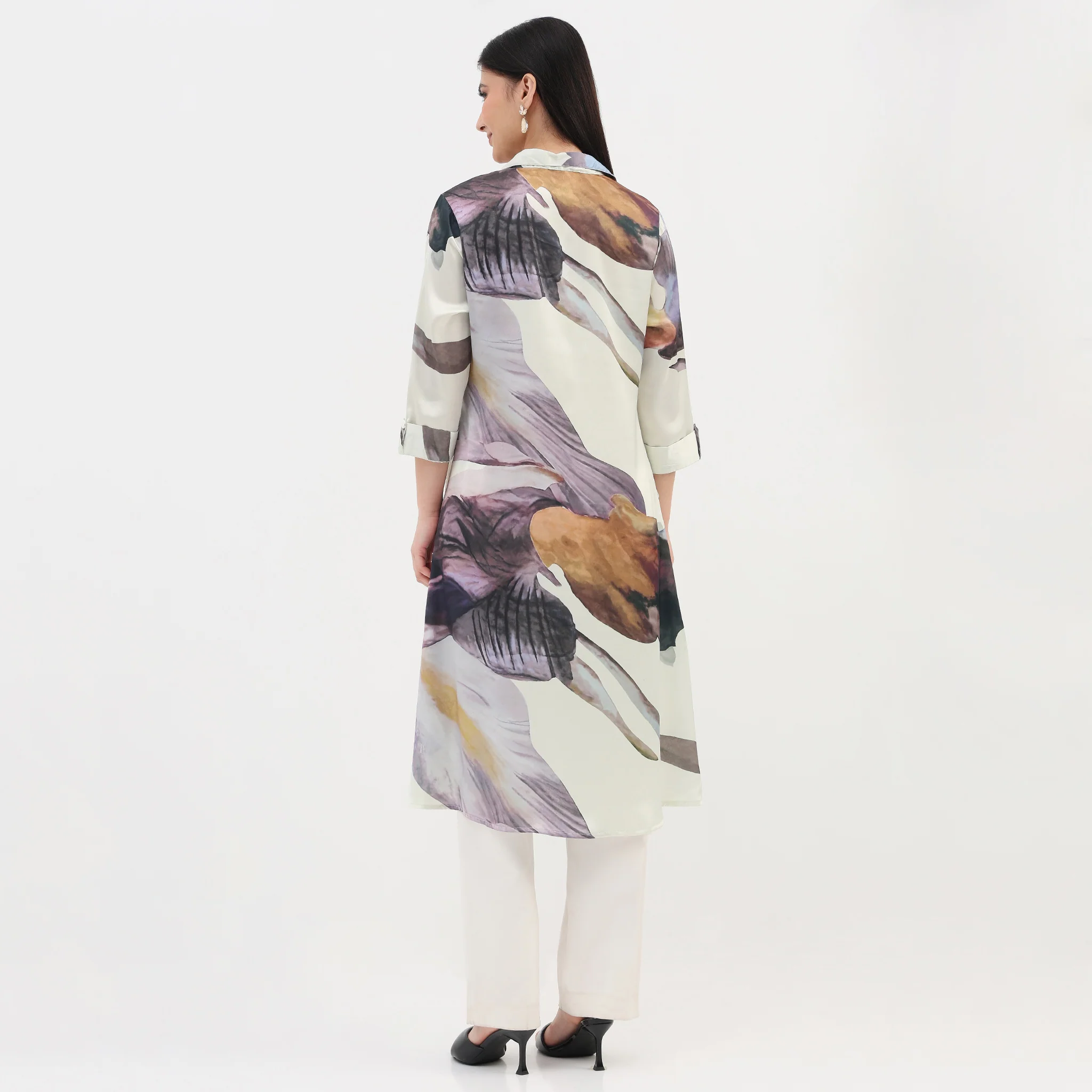 Woven Printed A-Line Kurta - Image 3