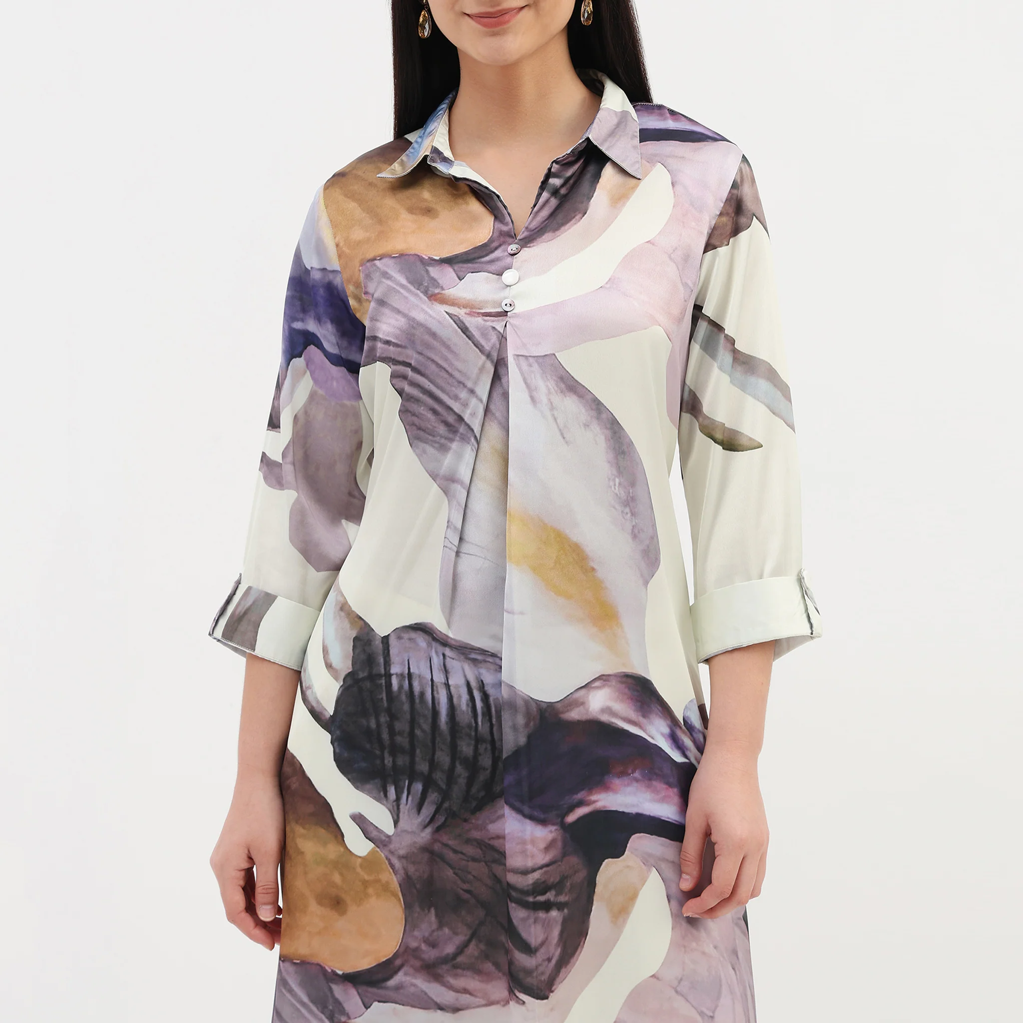 Woven Printed A-Line Kurta - Image 4