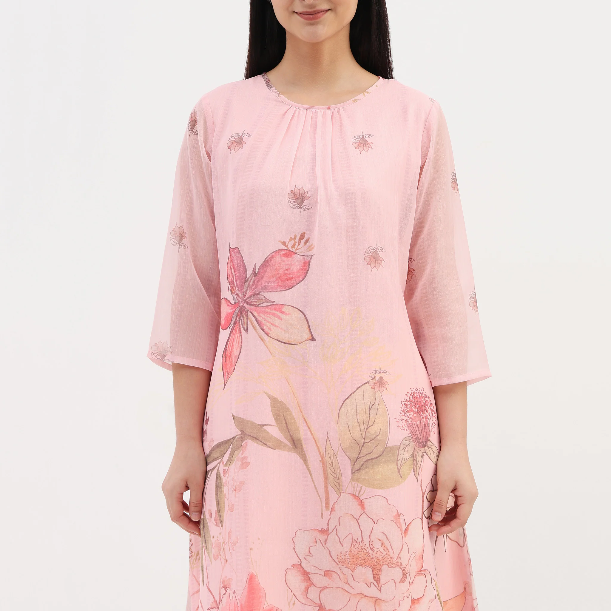 Woven Printed A-Line Kurta - Image 4