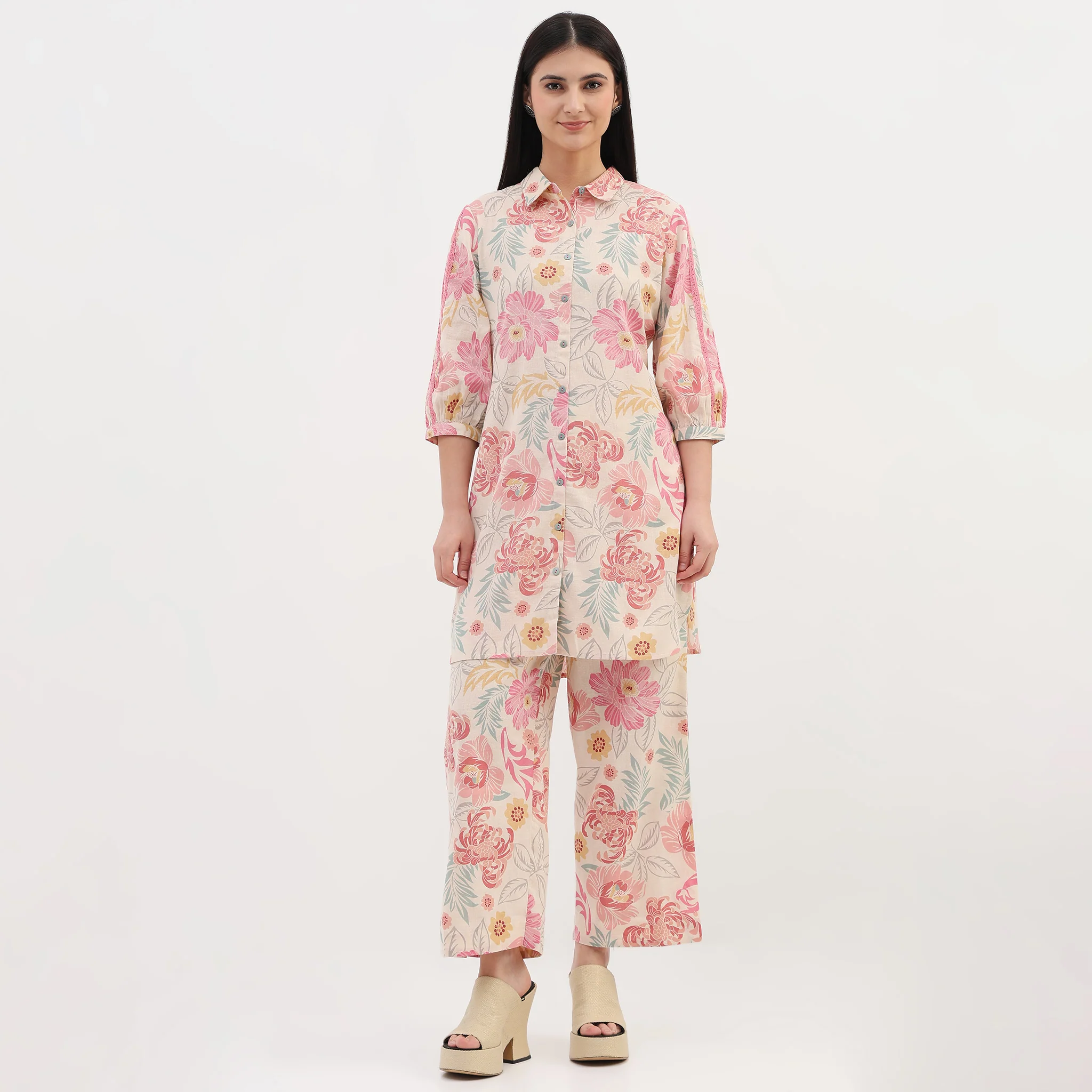 Woven Printed Straight Kurta - Image 2