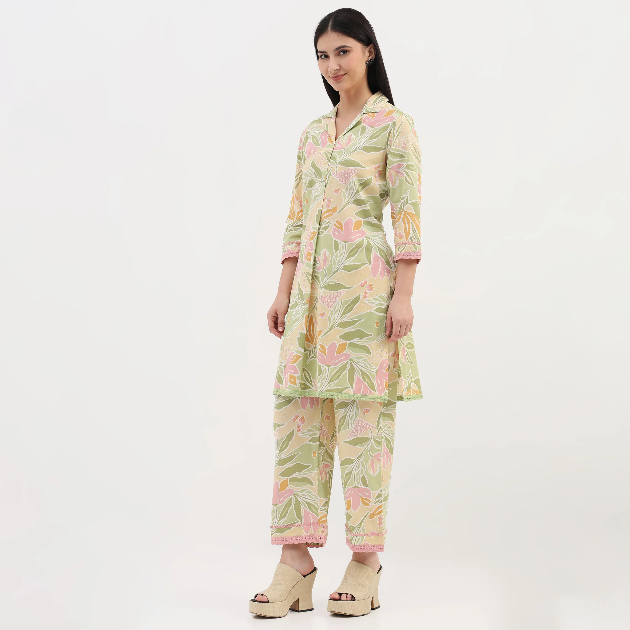 Woven Printed Straight Kurta - Image 5