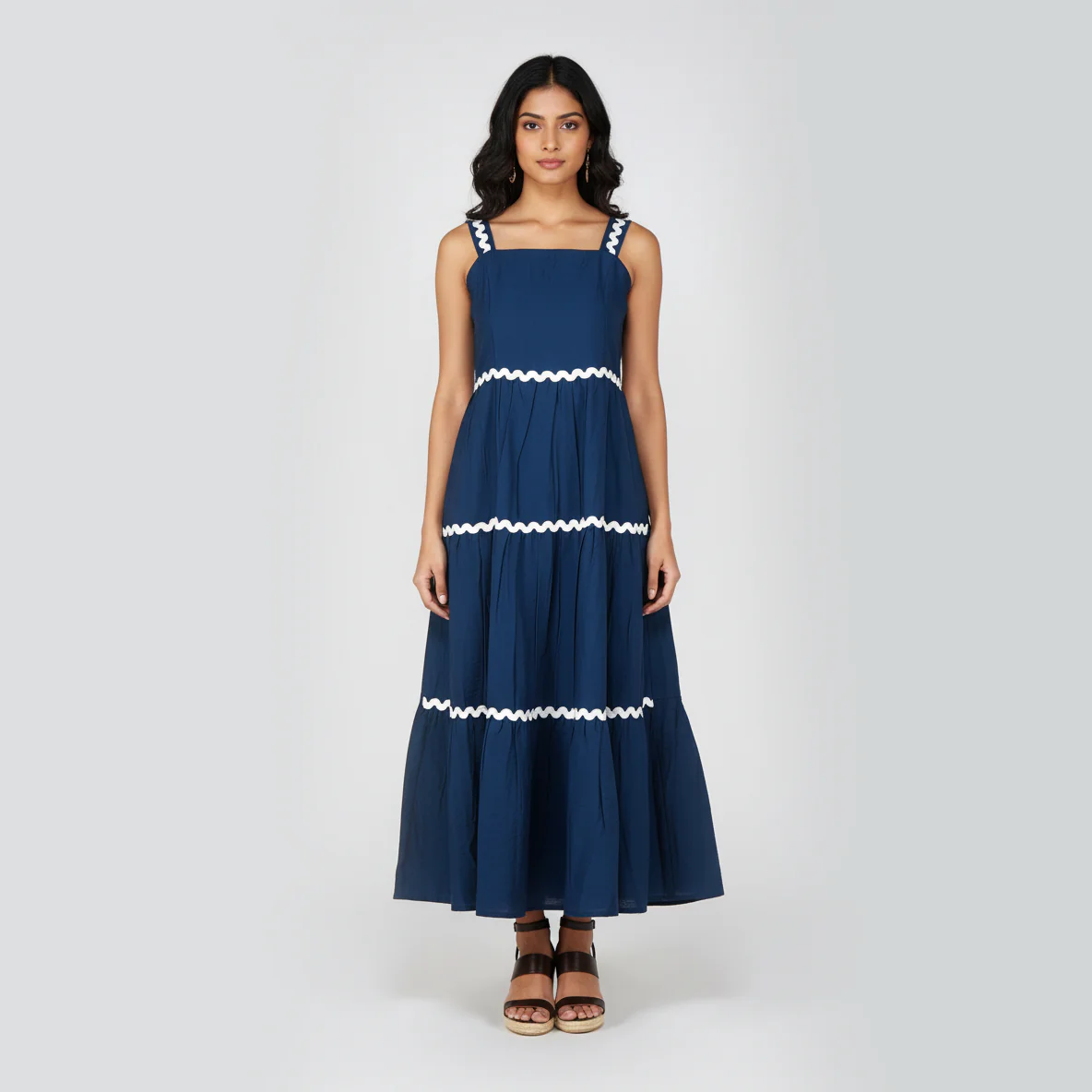 Woven Solid Sleeveless Dress