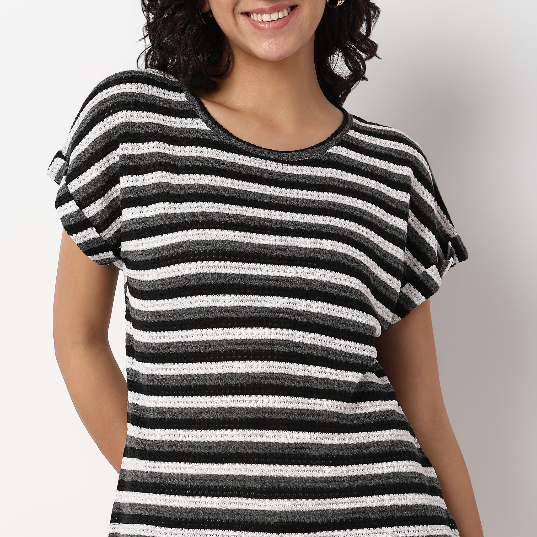 Striped Round Neck Top - Image 4