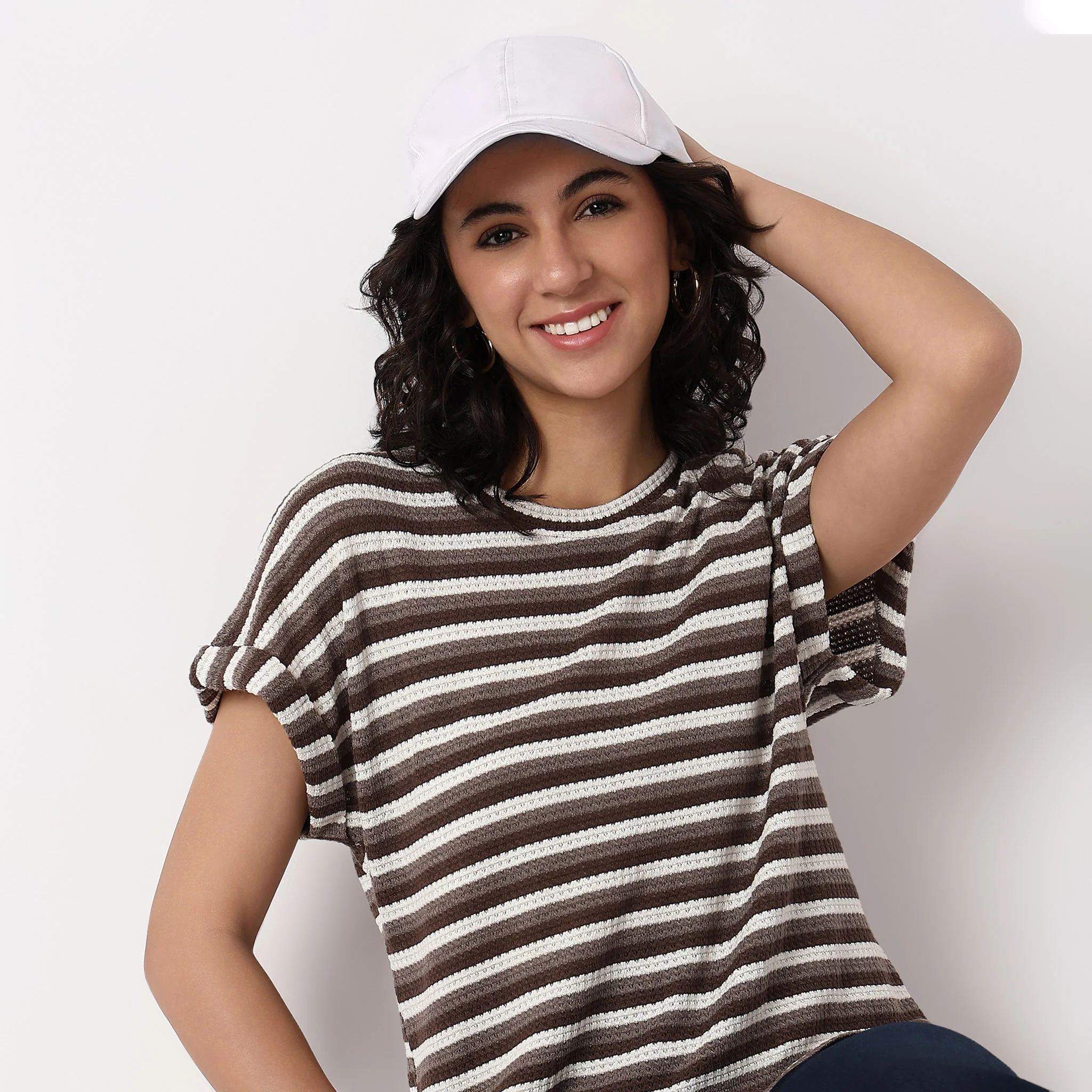 Striped Round Neck Top - Image 9
